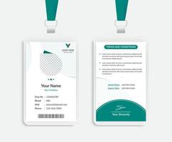 Unique id card template design vector