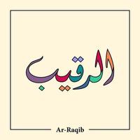 Asmaul Husna Arabic calligraphy vector design translation is 99 name of allah