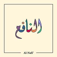 Asmaul Husna Arabic calligraphy vector design translation is 99 name of Allah