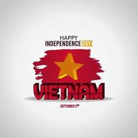 feliz día de la independencia de vietnam ilustración vectorial. adecuado para tarjetas de felicitación, afiches y pancartas. vector