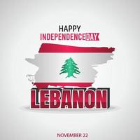 Lebanon Independence Day vector illustration. Suitable for greeting card poster and banner