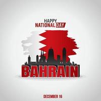 ilustración vectorial del día nacional de bahrein. vector