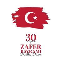 Zafer Bayrami Day vector illustration. Suitable for greeting card poster and banner.