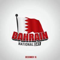 Bahrain National Day Vector Illustration.