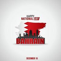 Bahrain National Day Vector Illustration.