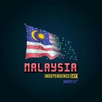 Happy Malaysia Independence Day Vector Illustration. Suitable for greeting card poster and banner.