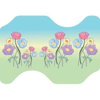 Flower garden in spring. Spring time - Vector