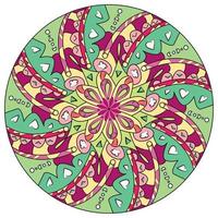 Mandala floral pattern. Indian floral ornament - Vector