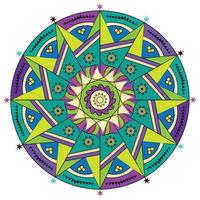 Mandala floral pattern. Indian floral ornament - Vector