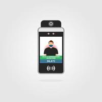 Vector lllustration for face temperature detection.