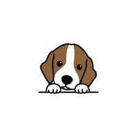 Cute dibujos animados de cachorro beagle, ilustración vectorial vector