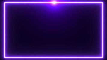 Purple neon border with flare on the top background photo
