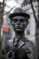 LONDON, UK, 2019. Statue of Charlie Chaplin, 2019 photo