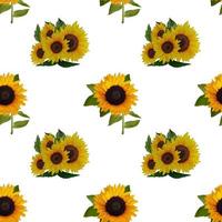 Watercolor sunflower pattern photo