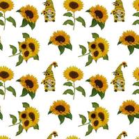 Watercolor sunflower pattern photo