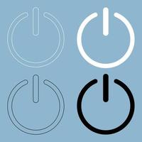 Button turn on or off icon.  the black and white color icon . vector