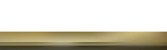 Metallic golden table for background, advertising product display space, white background - Vector