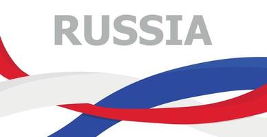 Panoramic abstract flag of the Russian Federation on a white background - Vector