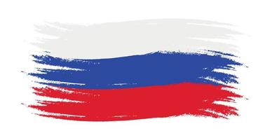 Paint smear in the colors of the Russian flag on a white background - Vector