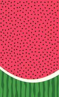 Realistic background of ripe red - pink watermelon - Vector