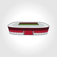 football stadium 3D vector illustration