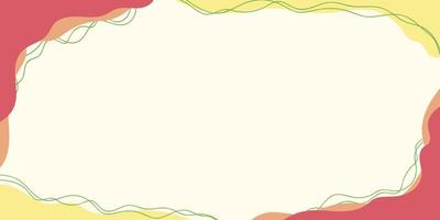 Abstract Liquid Banner Background with Text Space, Soft Color Vector. vector