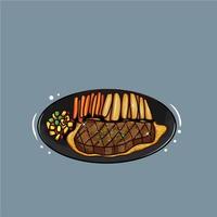 illustration of steak vector