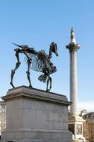 London, UK, 2015. Hans Haacke statue Gift Horse in Trafalgar Square photo