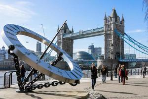 London, UK, 2015. Sun dial near Tower Bridge photo