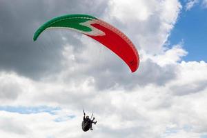 DEVILS DYKE, BRIGHTON, SUSSEX, UK, 2011. Paragliding over the South Downs photo