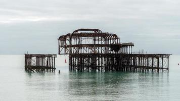 BRIGHTON, EAST SUSSEX, UK, 2019. View of the derelict West Pier photo