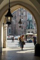 Krakow, Poland, 2014. View of Market Square from the Cloth Hall photo