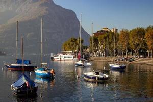 Lecco, Lombardy, Italy, 2010. Boats in the harbour