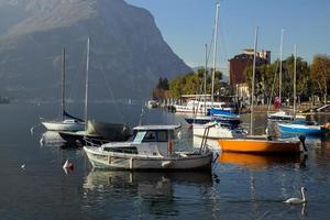 Lecco, Lombardy, Italy, 2010. Boats in the harbour photo
