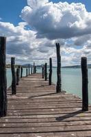 Cal di Volpe, Sardinia, Italy, 2015. The wooden jetty photo