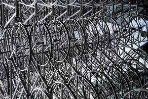 London, UK, 2015. Ai Weiwei's new Forever Sculpture  outside London's Gherkin Building photo