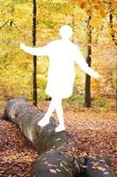 white silhouette in shape of girl as metaphor for missing child disappeared from playground photo