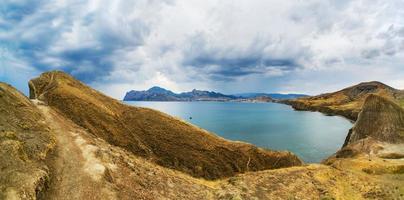 mountain and sea photo