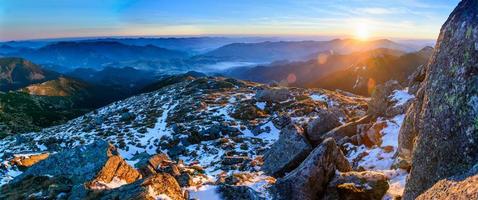 magnificent panorama of sunrise photo