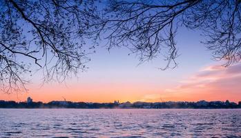 sunset by the sea photo