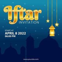 Iftar Invitation Design Template vector