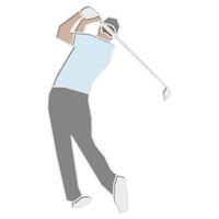 jugador de golf masculino. vector