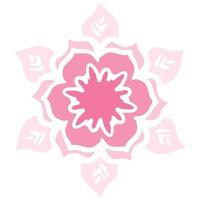 Pink Pastel Flower. vector