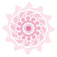 Pink Pastel Flower. vector