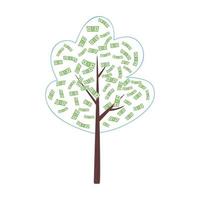 Money tree semi flat color vector object