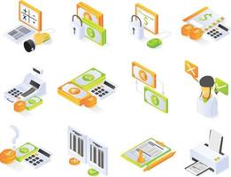 Accounting and finance isometric style icon vector