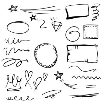 doodle infographic element illustration for your design or text vector