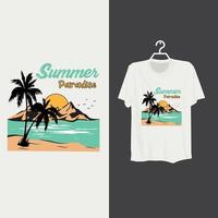 Summer paradise t shirt design.