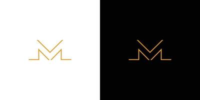 Simple and modern letter M initials logo design vector