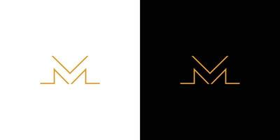 Simple and modern letter M initials logo design vector